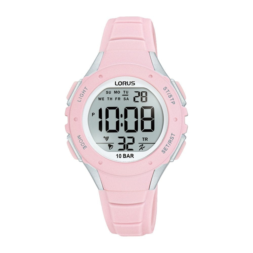 Lorus Girls Pink Silicon Multi Function Watch 