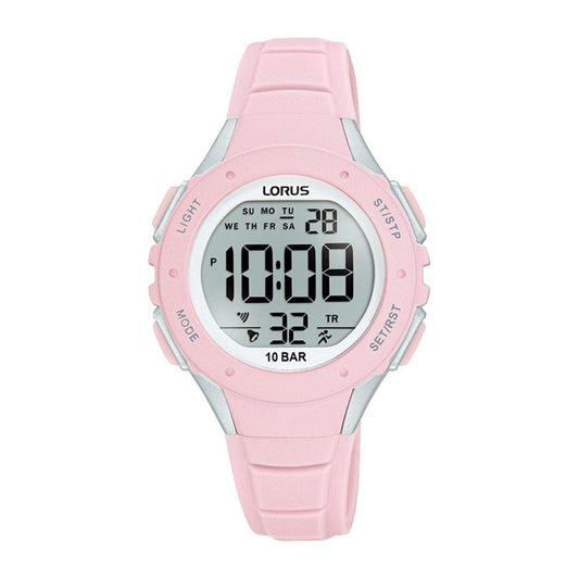 Lorus Girls Pink Silicon Multi Function Watch 