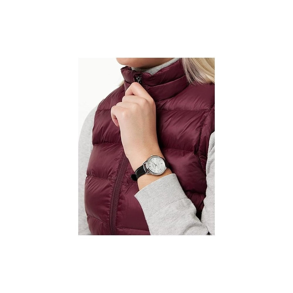 Lorus Ladies Black Leather Watch