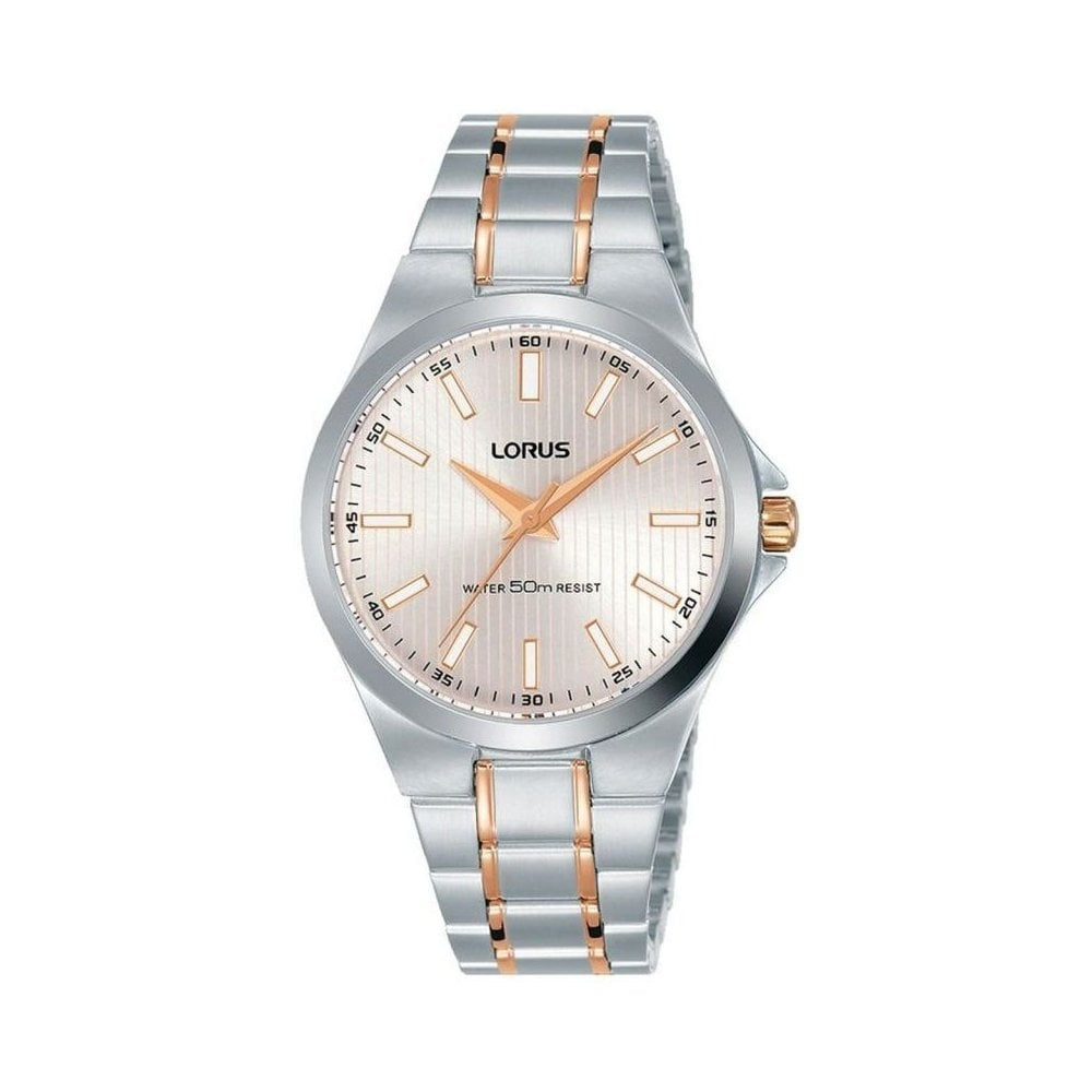 Lorus Ladies Steel And Rose Gold Bracelet Watch