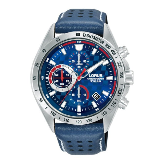 Lorus Mens Leather Chronograph Watch 