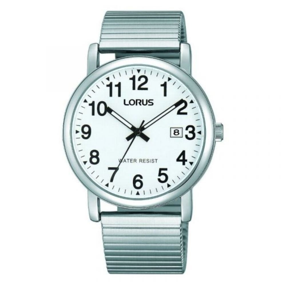Lorus Mens Steel Expandable Bracelet Watch 