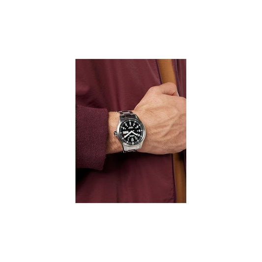 Lorus Sports Automatic Day/Date Black Dial Watch
