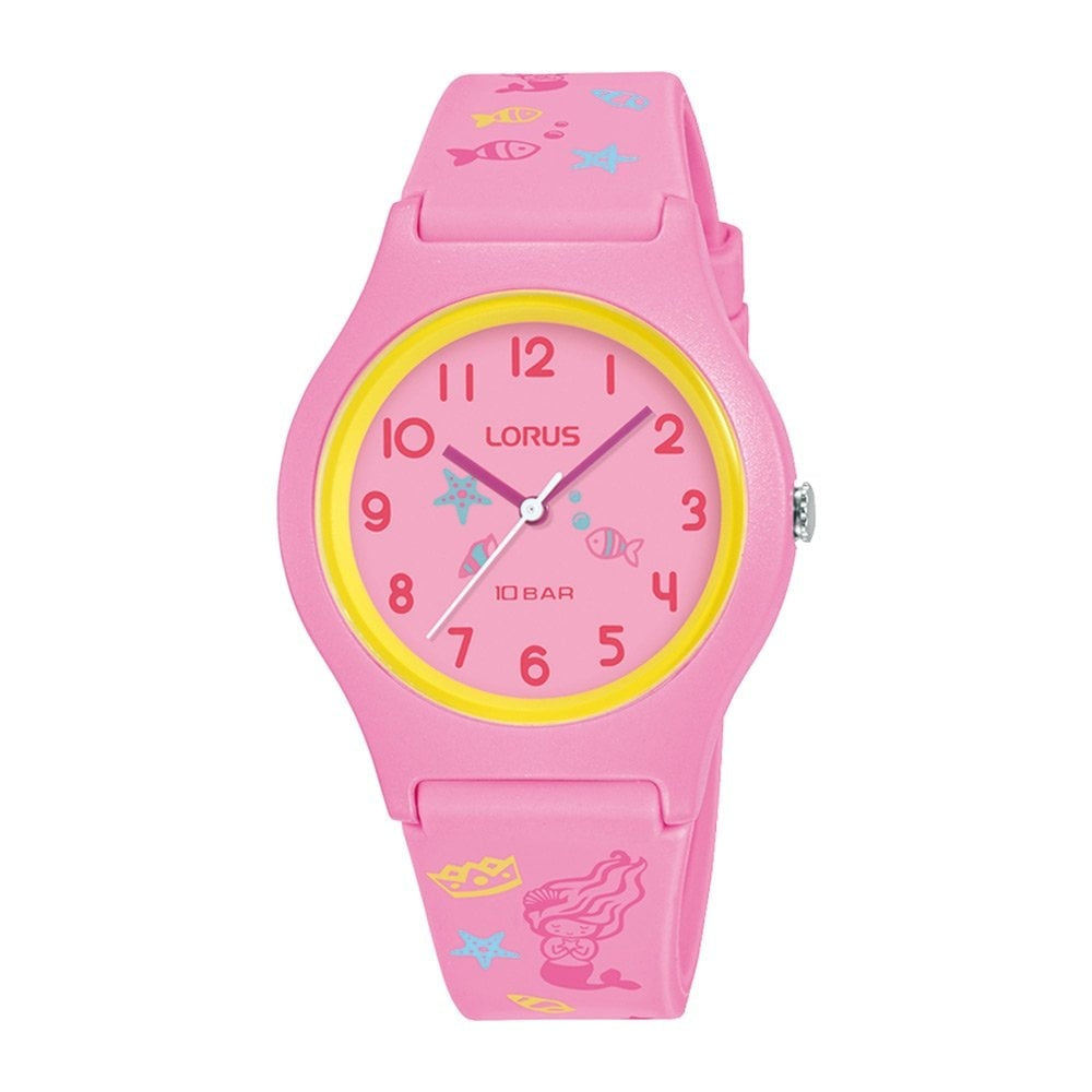 Lorus pink silicon Watch