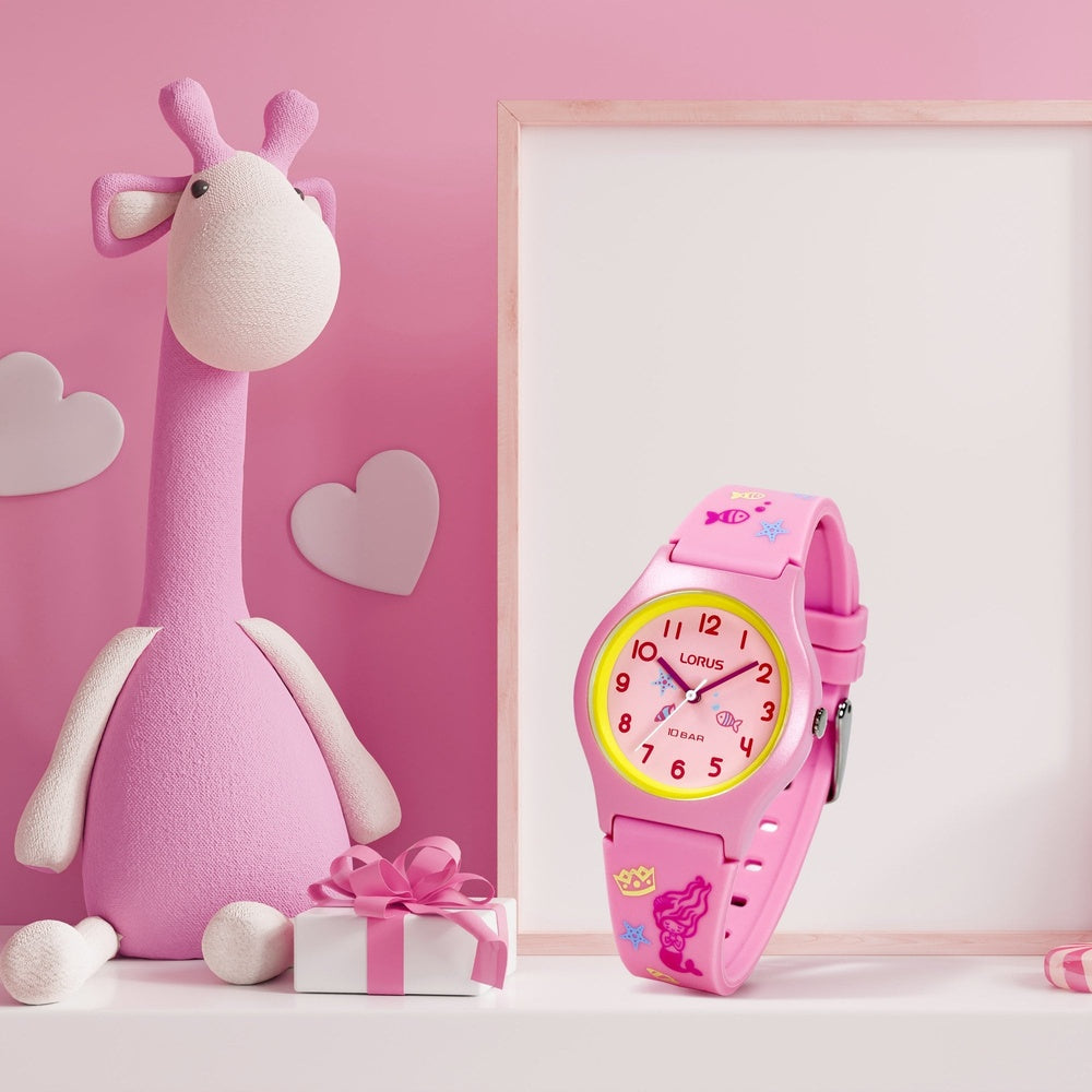 Lorus pink silicon Watch