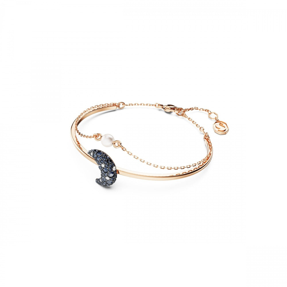 Luna bangle Moon, Multicoloured, Rose gold-tone plated