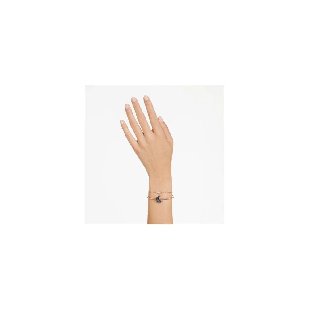 Luna bangle Moon, Multicoloured, Rose gold-tone plated