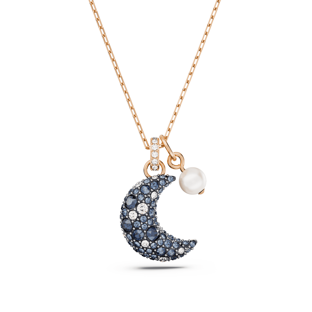 Luna pendant Moon, Multicoloured, Rose gold-tone plated