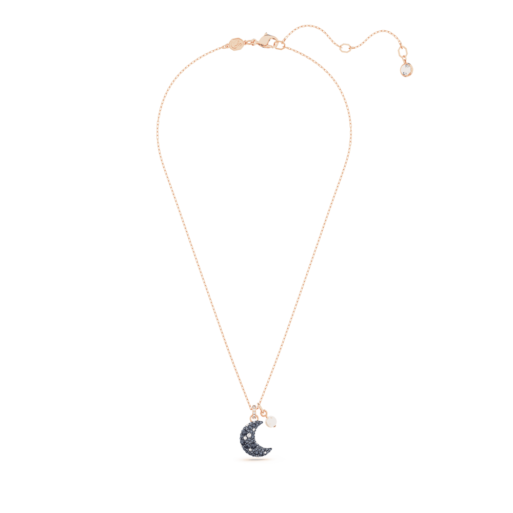 Luna pendant Moon, Multicoloured, Rose gold-tone plated