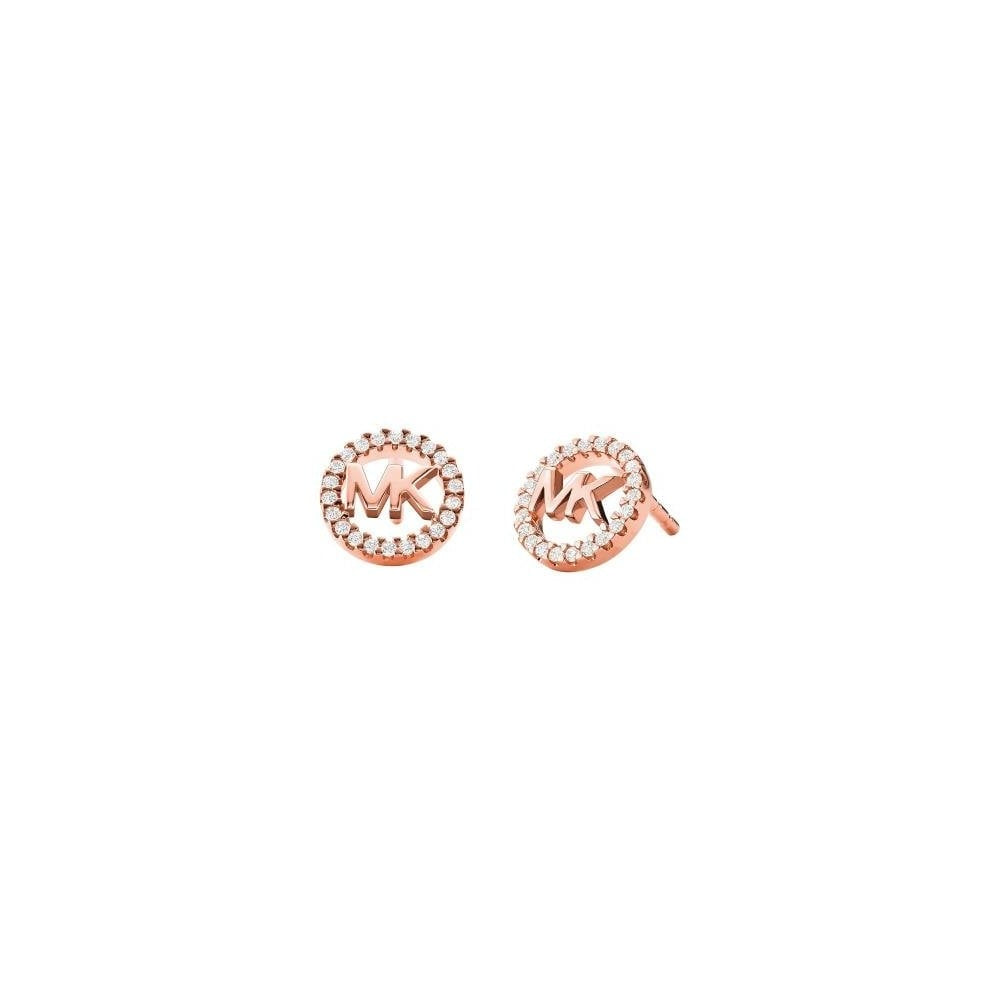 M KORS EARRINGS ROSE LOGO