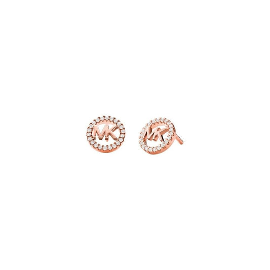 M KORS EARRINGS ROSE LOGO
