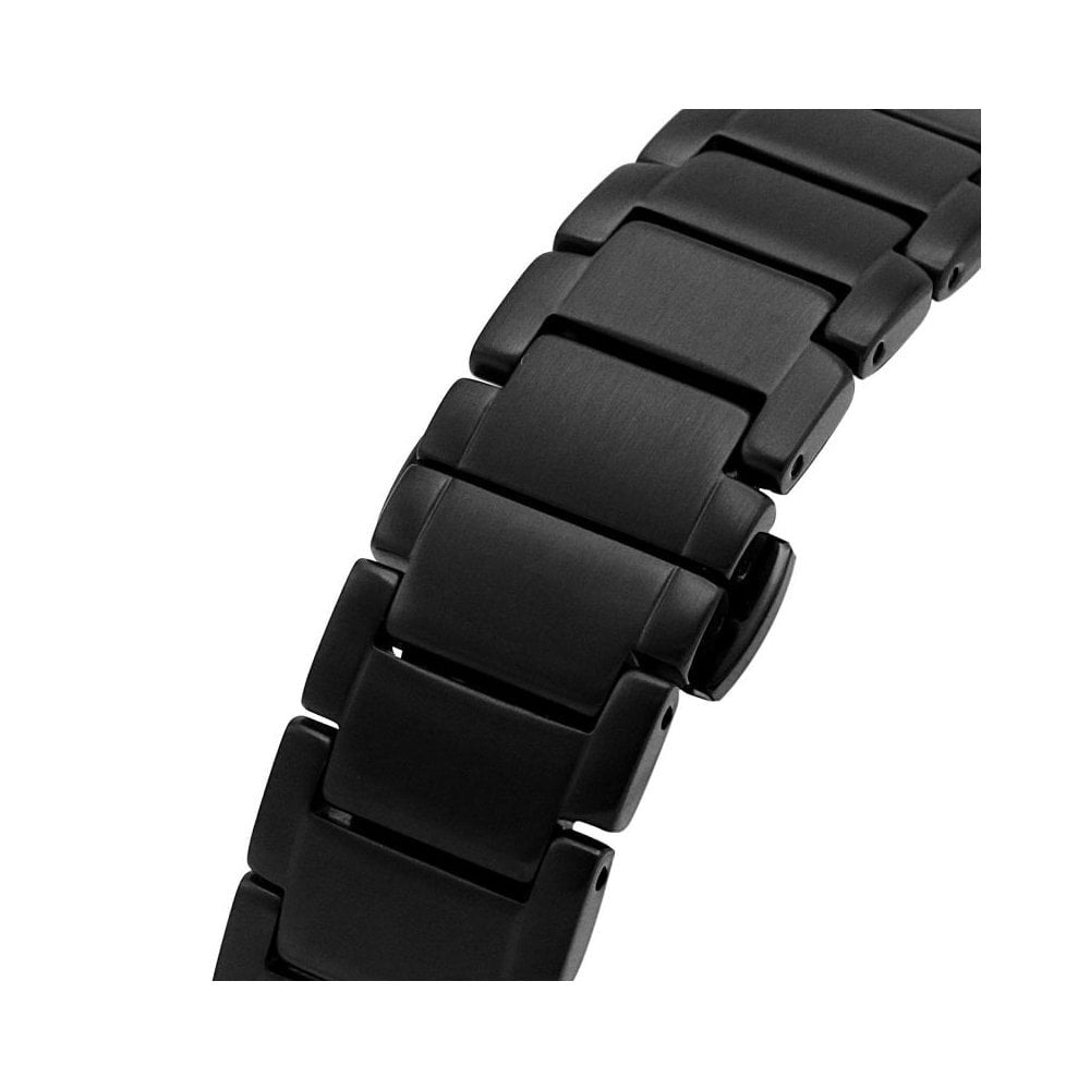 MARIO BLACK STAINLESS STEEL CHRONOGRAPH GENTS BRACELET WATCH WITH BLACK DIAL