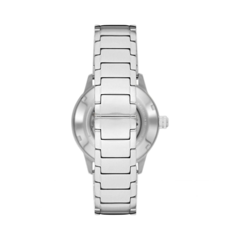 MARIO OPEN FACED MECHANICAL GENTS BRACELET WATCH WITH BLUE DIAL