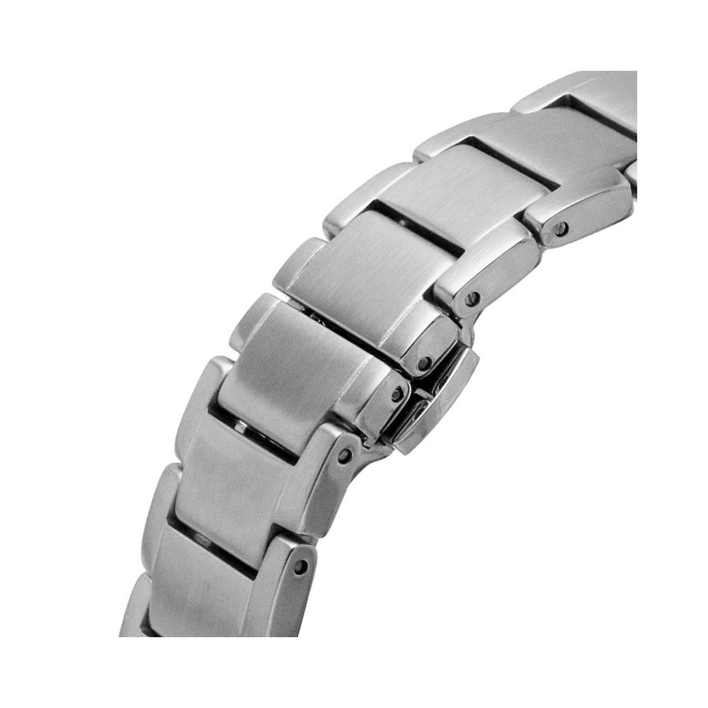 MARIO OPEN FACED MECHANICAL GENTS BRACELET WATCH WITH BLUE DIAL