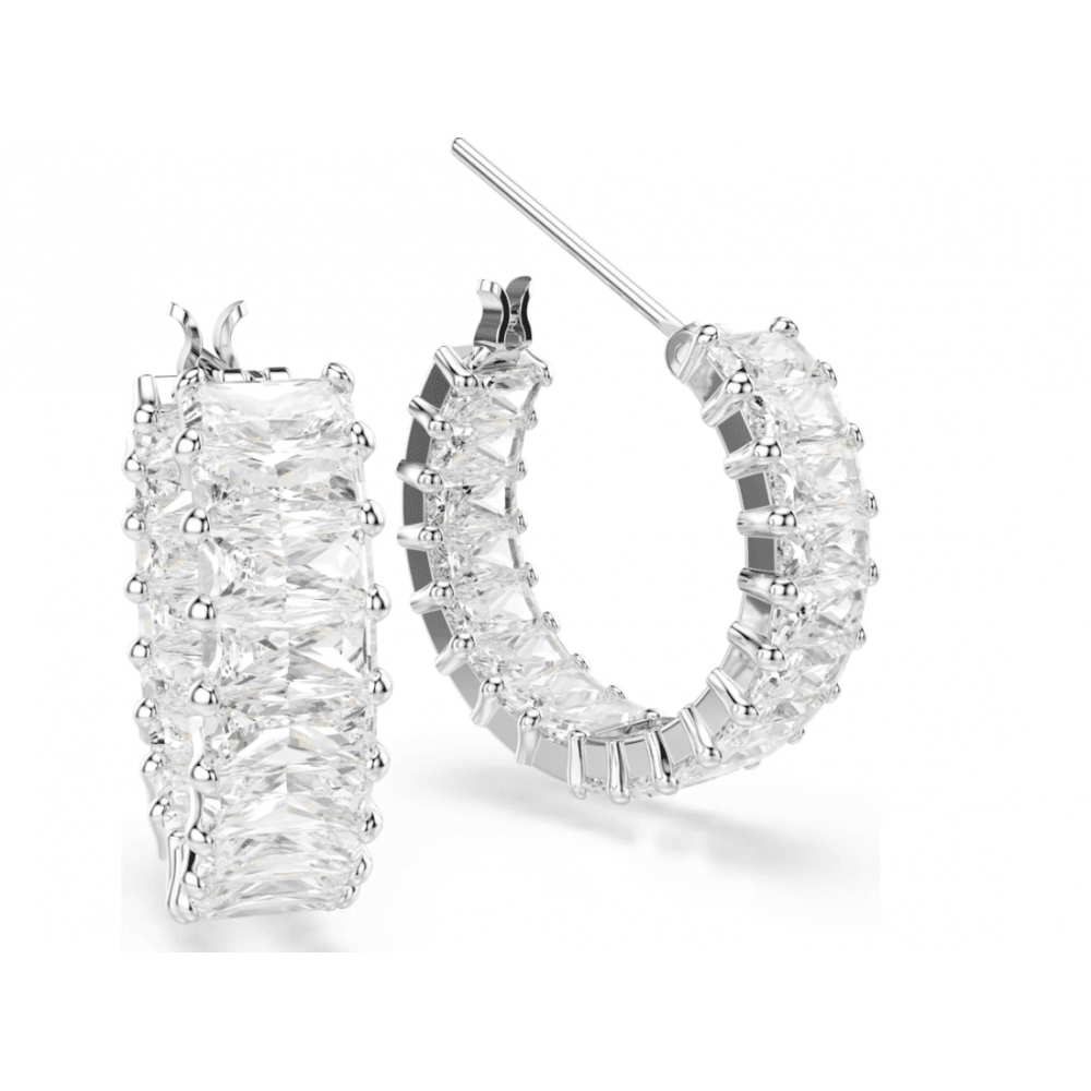 MATRIX BAGUETTE CUT HOOP EARRINGS