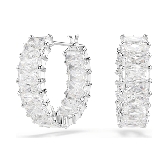 MATRIX BAGUETTE CUT HOOP EARRINGS