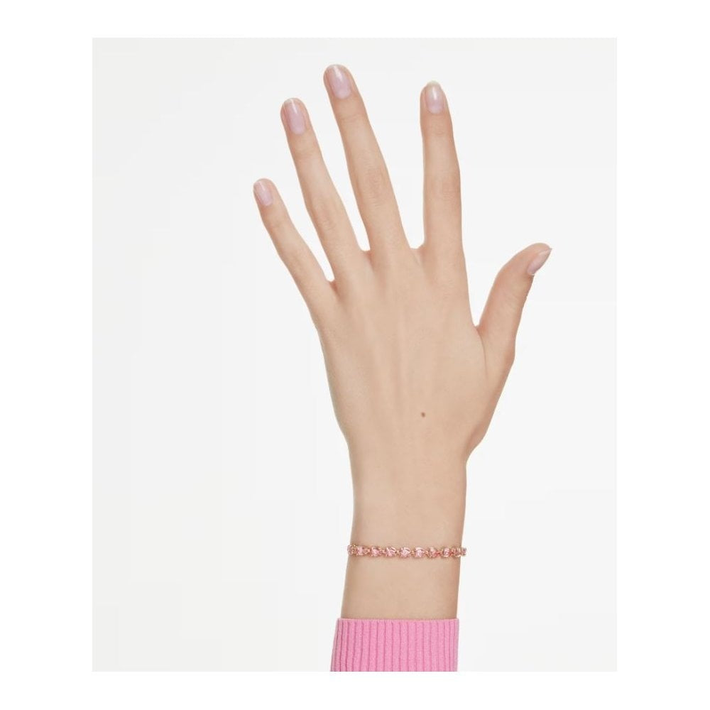 MATRIX PINK, PEAR CUT, GOLD-TONE PLATED BRACELET