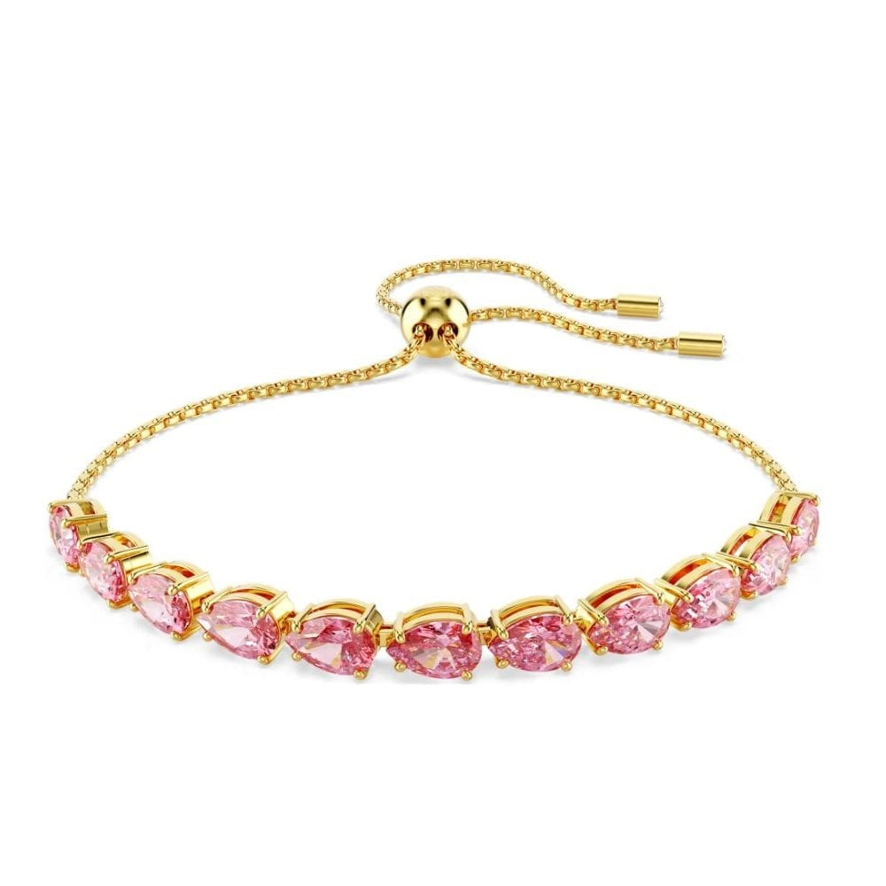 MATRIX PINK, PEAR CUT, GOLD-TONE PLATED BRACELET