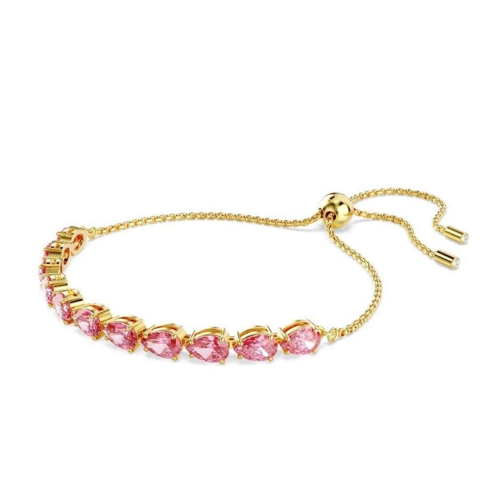 MATRIX PINK, PEAR CUT, GOLD-TONE PLATED BRACELET