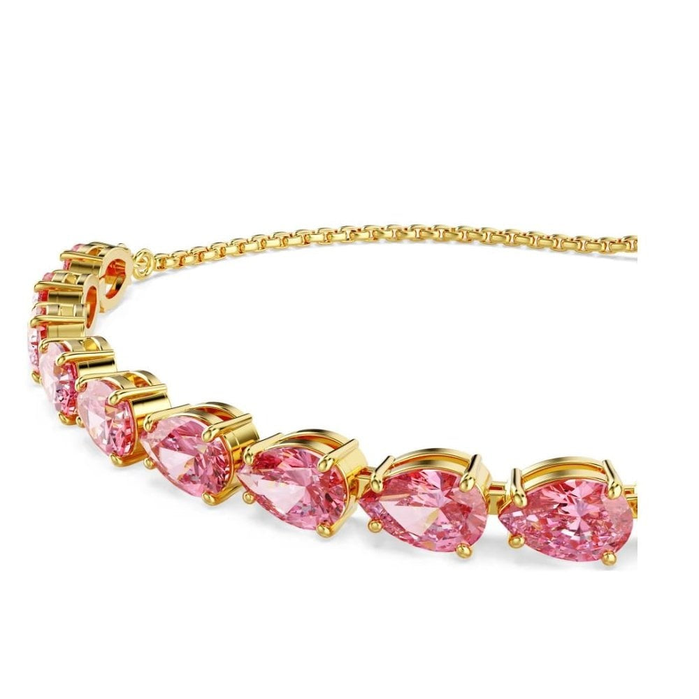 MATRIX PINK, PEAR CUT, GOLD-TONE PLATED BRACELET