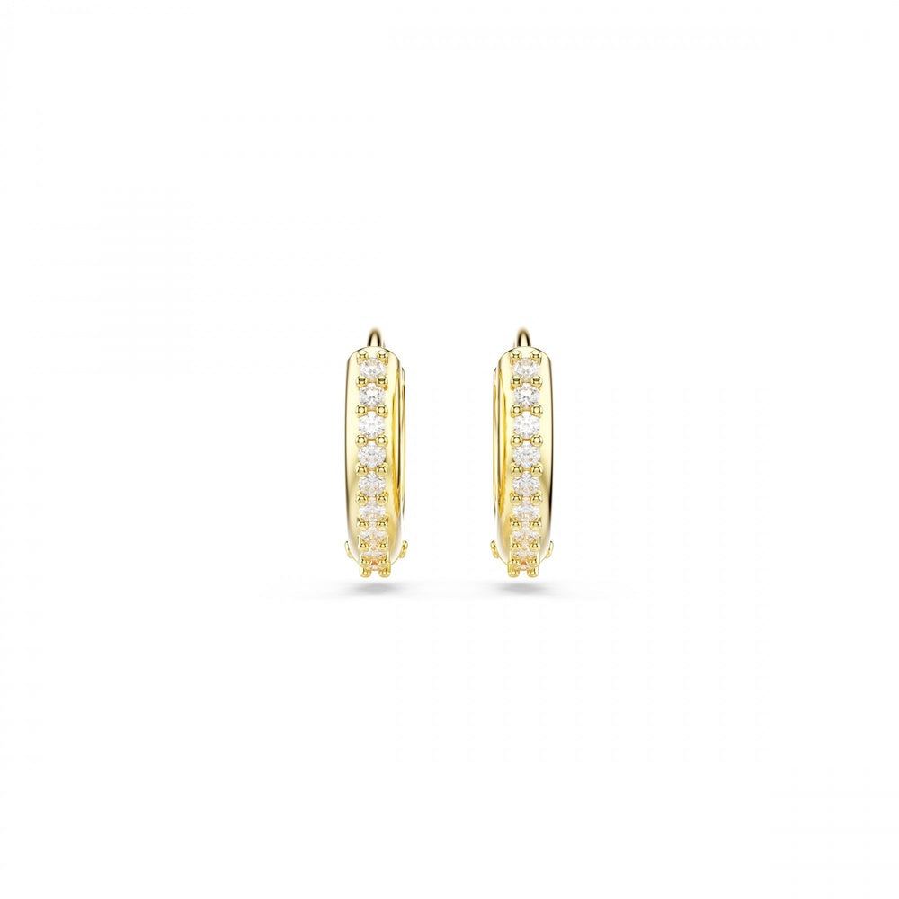 MATRIX ROUND CUTS GOLD HOOP EARRINGS