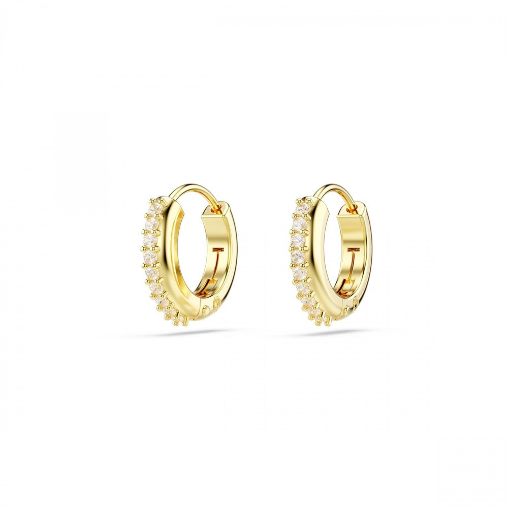 MATRIX ROUND CUTS GOLD HOOP EARRINGS