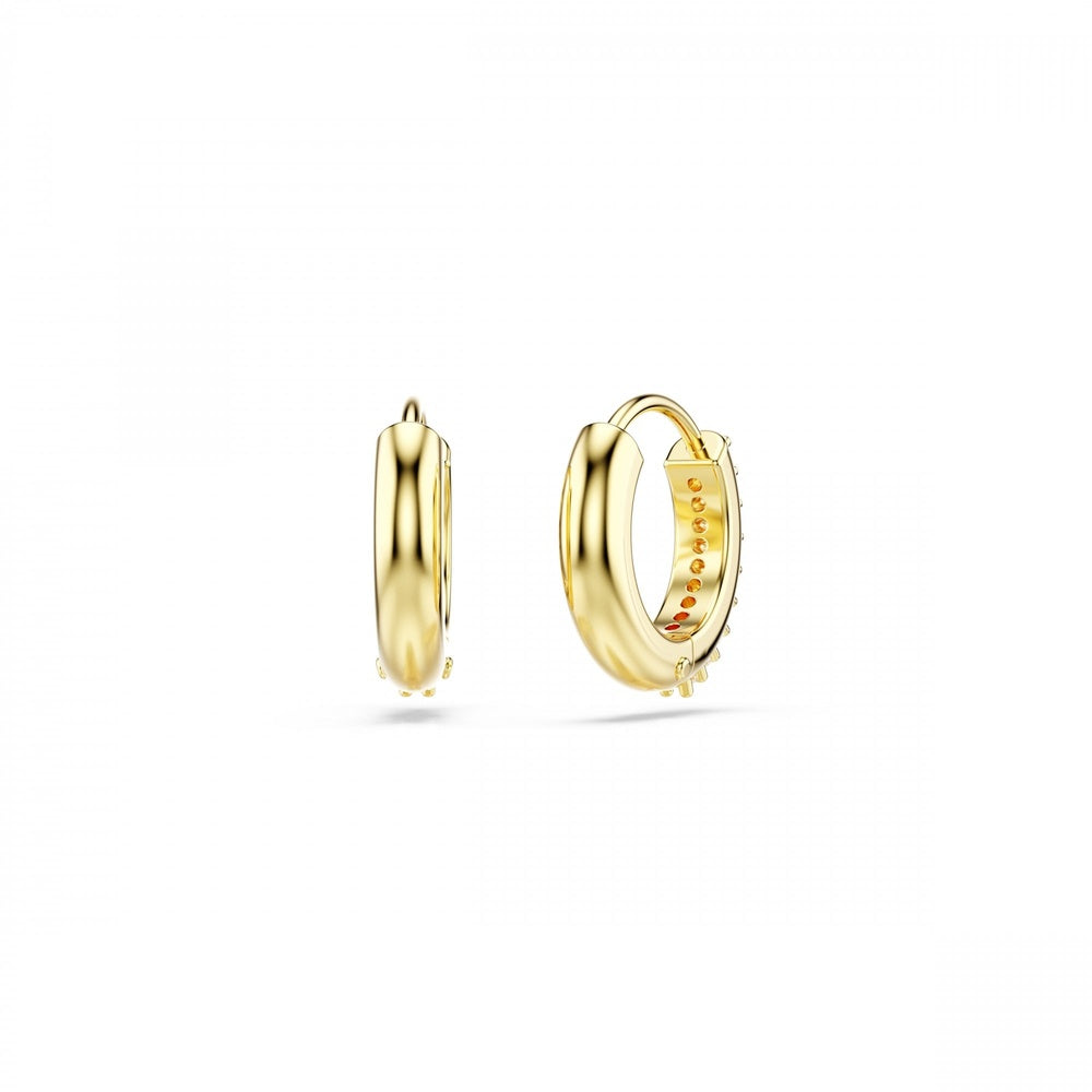 MATRIX ROUND CUTS GOLD HOOP EARRINGS