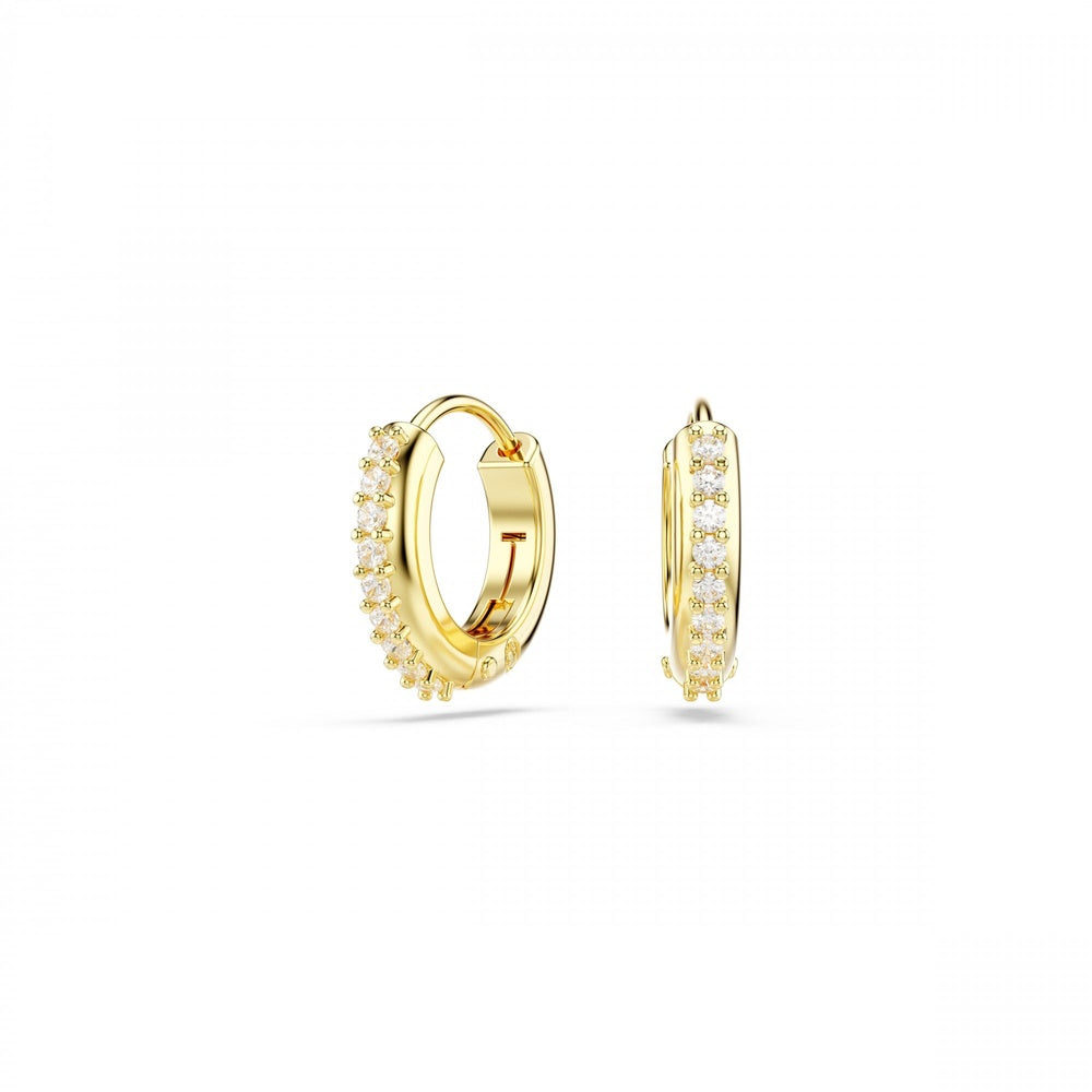 MATRIX ROUND CUTS GOLD HOOP EARRINGS