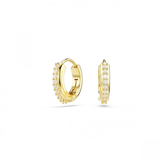 MATRIX ROUND CUTS GOLD HOOP EARRINGS