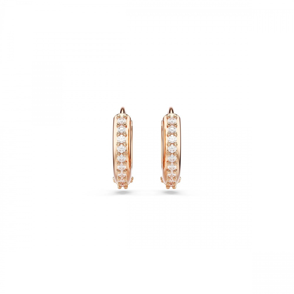 MATRIX ROUND CUTS ROSE GOLD HOOP EARRINGS