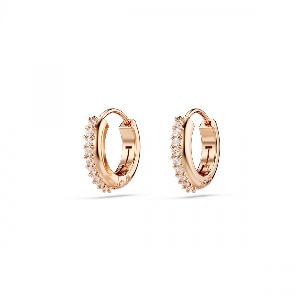 MATRIX ROUND CUTS ROSE GOLD HOOP EARRINGS