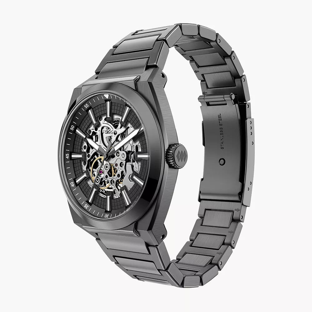 Fossil Everett Automatic Smoke Gents Stainless Steel Watch