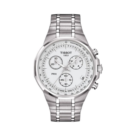 MENS TISSOT PRX CHRONOGRAPH STAINLESS STEEL BRACELET WATCH