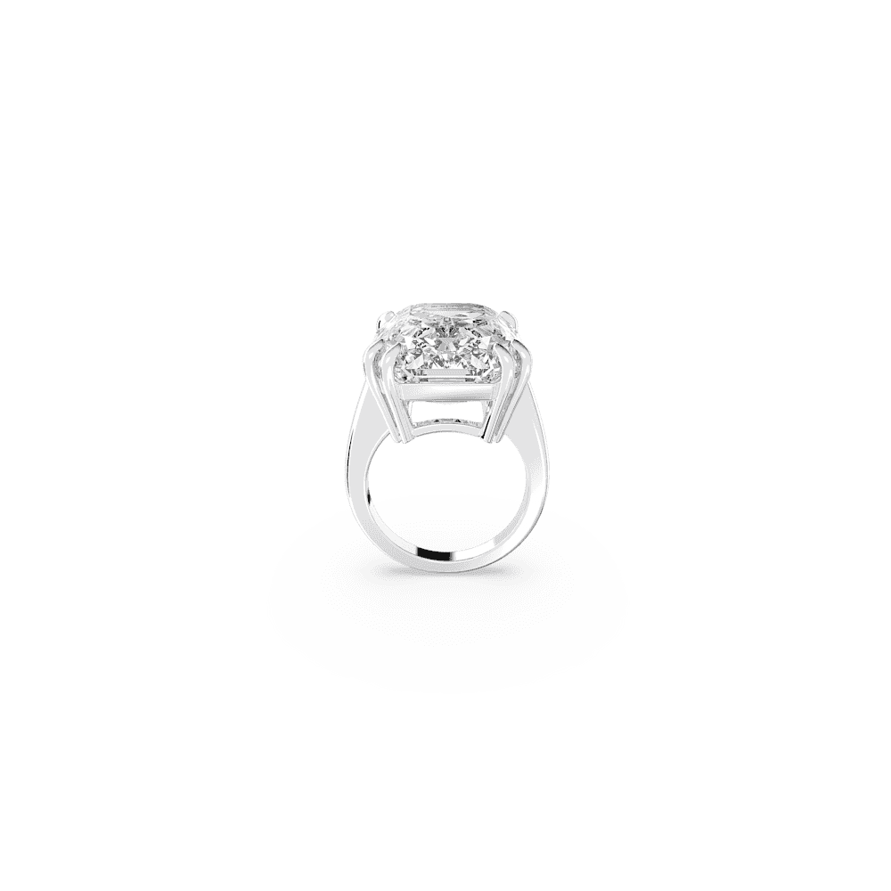 MESMERA LARGE RECTANGULAR CLEAR CRYSTAL COCKTAIL RING