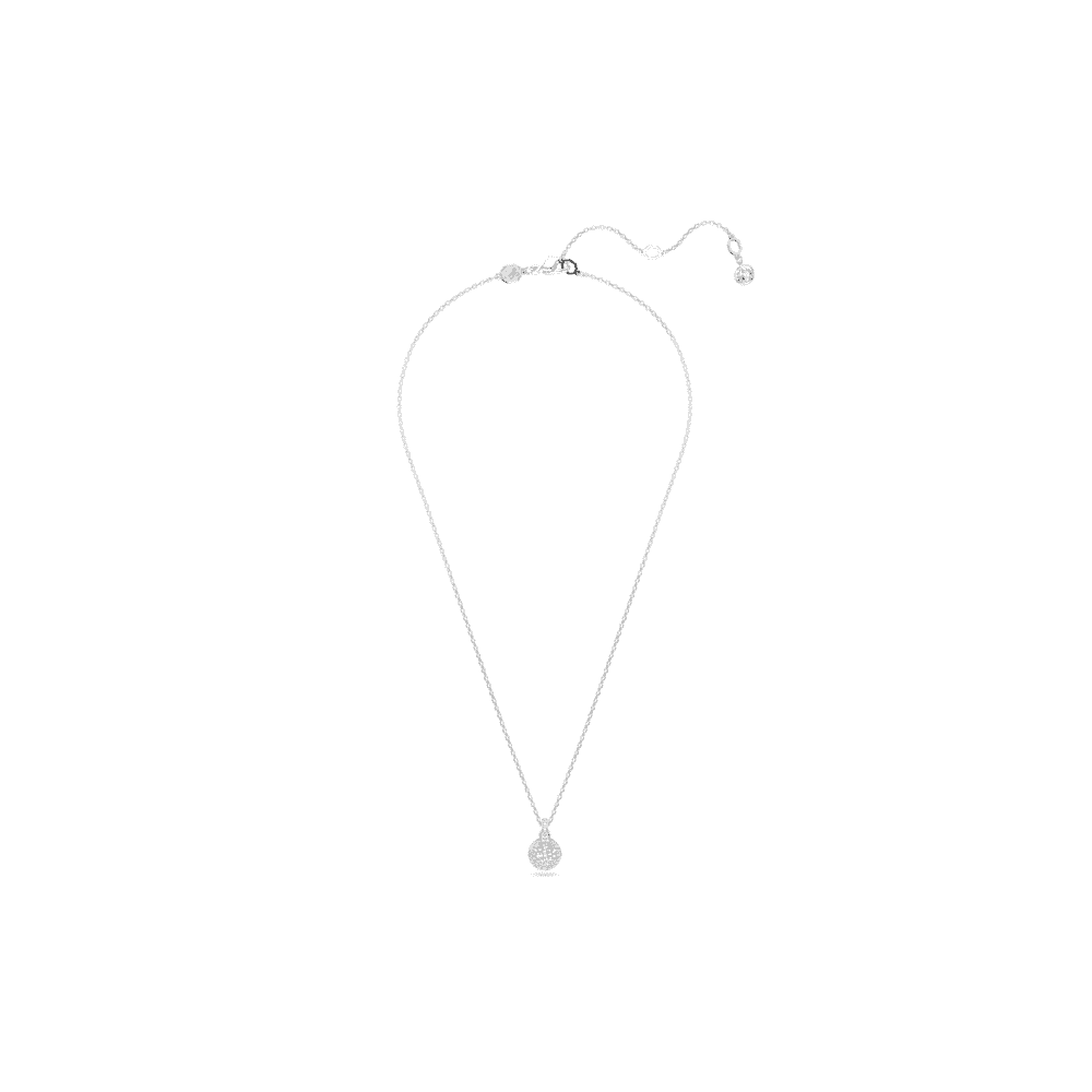 METEORA RHODIUM FINISHED PAVE SET CRYSTAL PENDANT