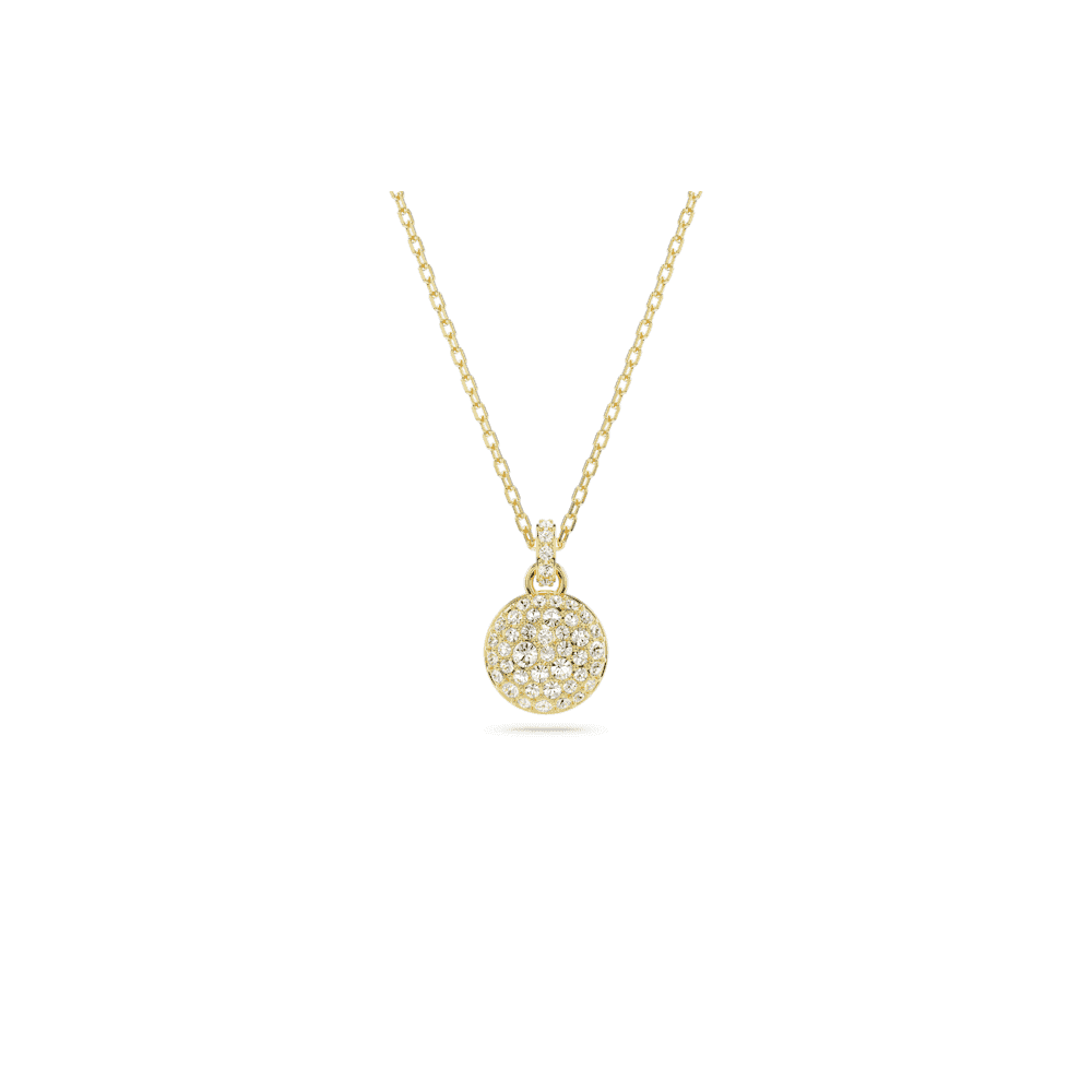 METEORA ROSE GOLD FINISHED ROUND PAVE SET PENDANT