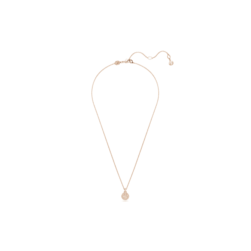 METEORA ROSE GOLD PAVE SET ROUND PENDANT