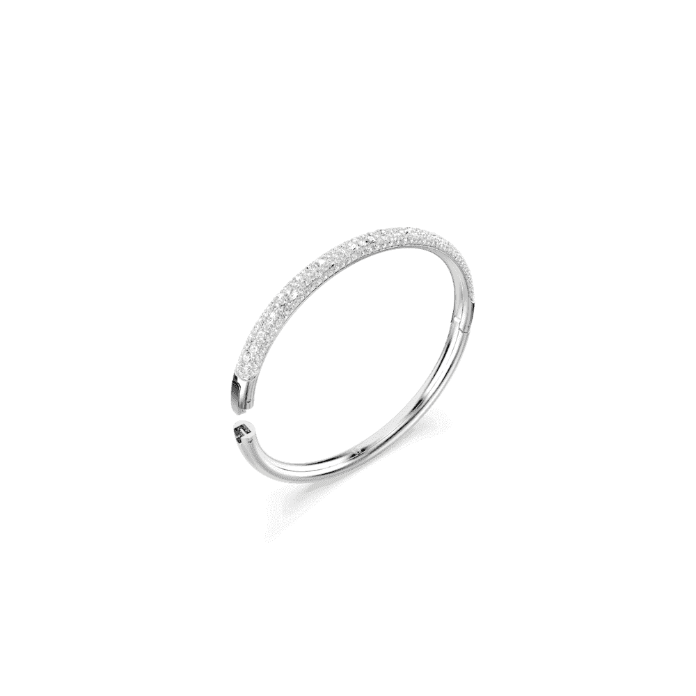 METEORA STARDUST PAVE SET CLEAR CRYSTAL BANGLE