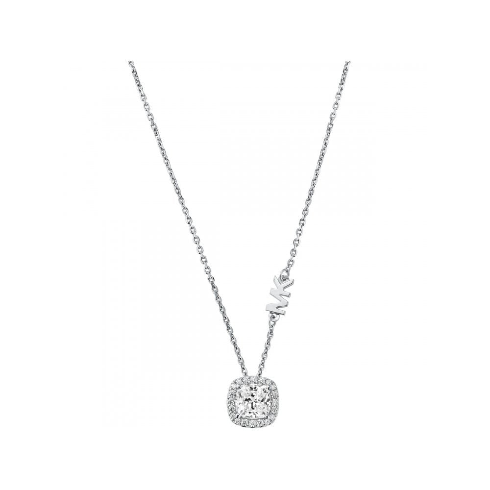 MICHAEL KORS STERLING SILVER HALO NECKLACE