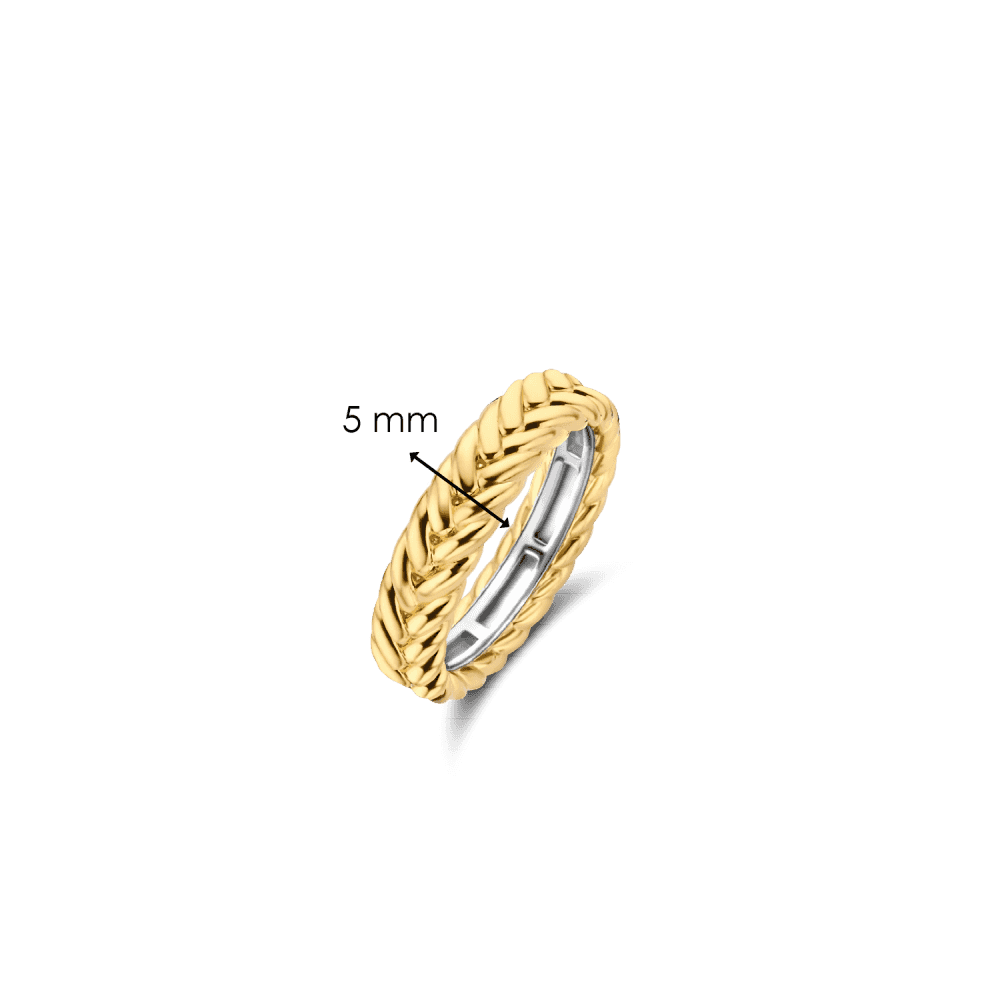 MILANO GOLD ON SILVER BRAIDED BAND