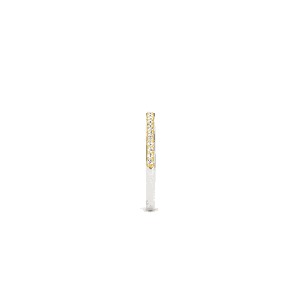 MILANO GOLD ON STERLING SILVER BAND WITH ZIRCONIA
