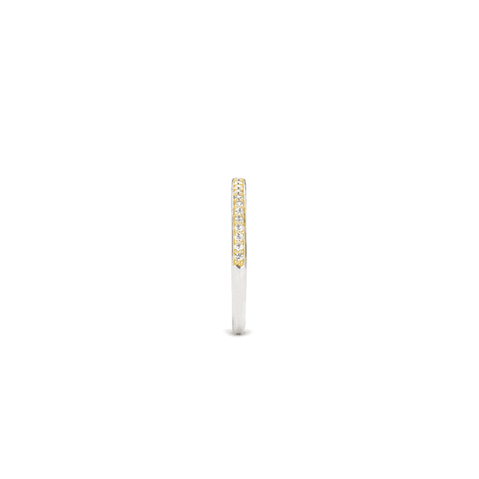 MILANO GOLD ON STERLING SILVER BAND WITH ZIRCONIA
