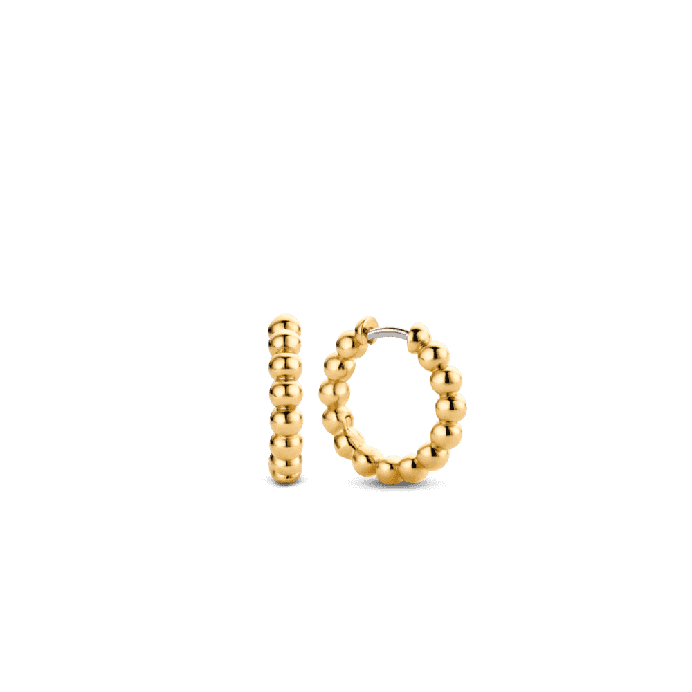 MILANO GOLD ON STERLING SILVER BUBBLE CREOLE EARRINGS