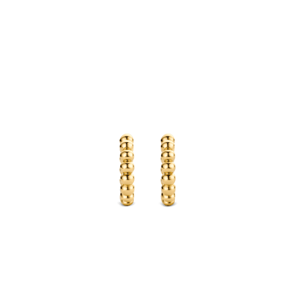 MILANO GOLD ON STERLING SILVER BUBBLE CREOLE EARRINGS