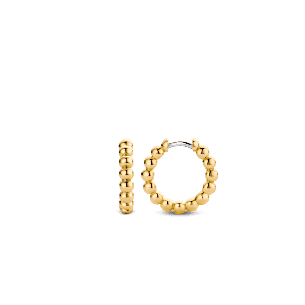 MILANO GOLD ON STERLING SILVER BUBBLE CREOLE EARRINGS