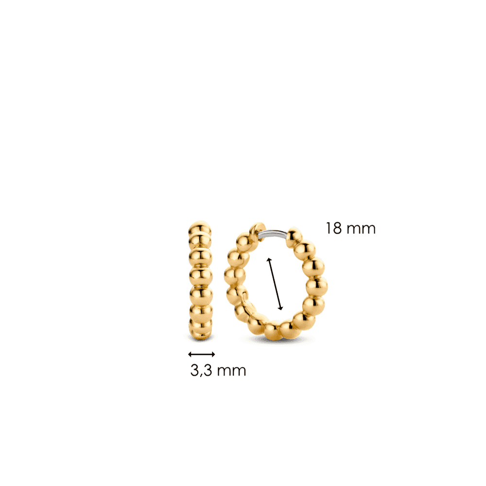 MILANO GOLD ON STERLING SILVER BUBBLE CREOLE EARRINGS