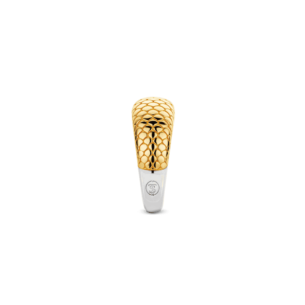 MILANO GOLD ON STERLING SILVER SNAKE SKIN PATTERNED RING