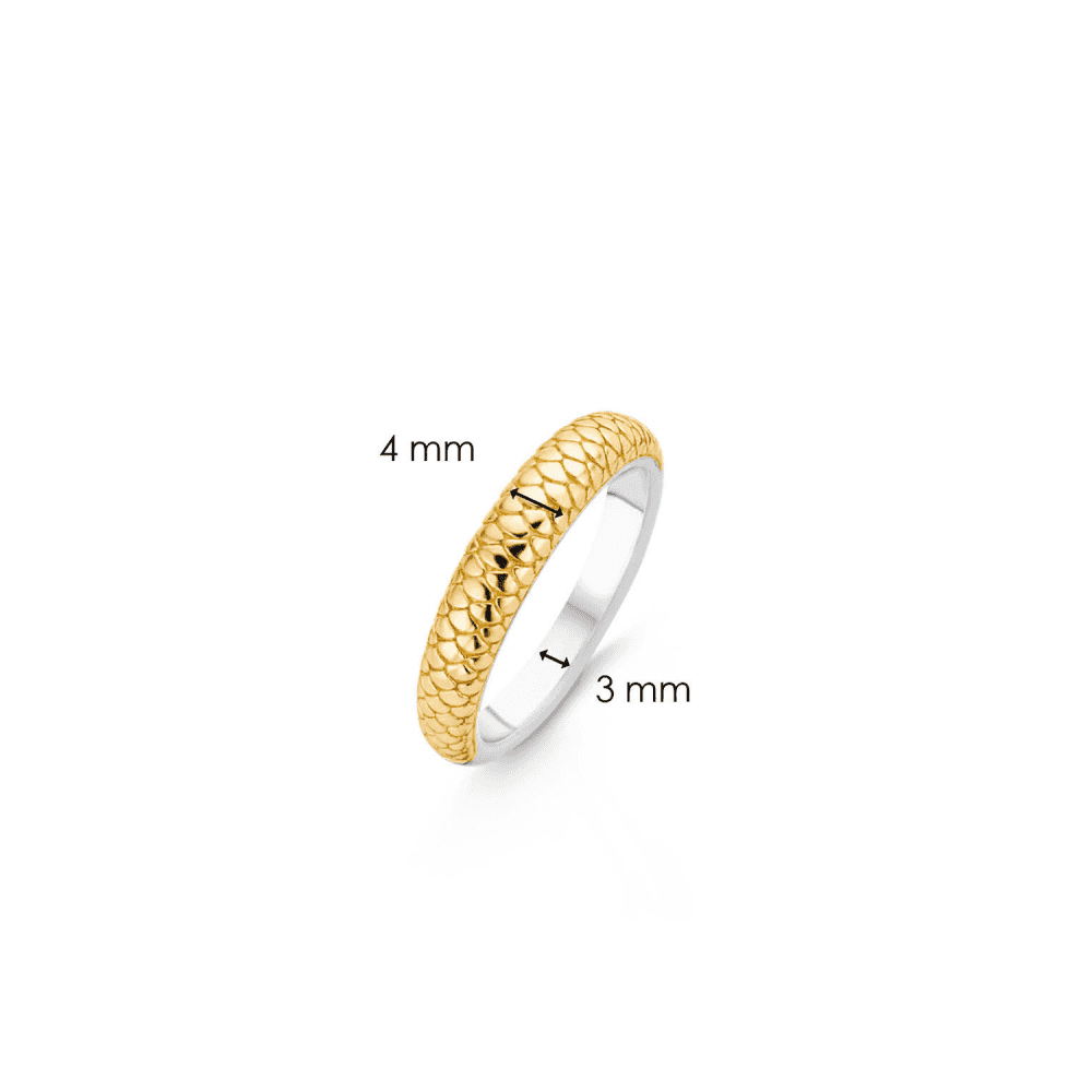 MILANO GOLD ON STERLING SILVER SNAKESKIN RING