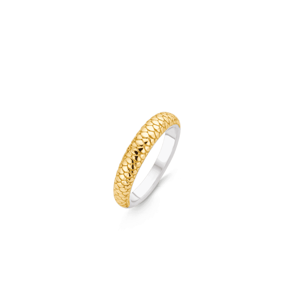 MILANO GOLD ON STERLING SILVER SNAKESKIN RING