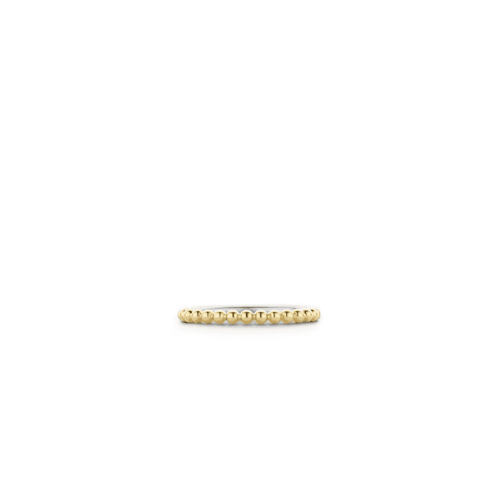 MILANO GOLD & STERLING SILVER BEADED BAND RING